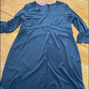 Liz Lange Maternity dress, black polyester/spandex blend.  Size Large.